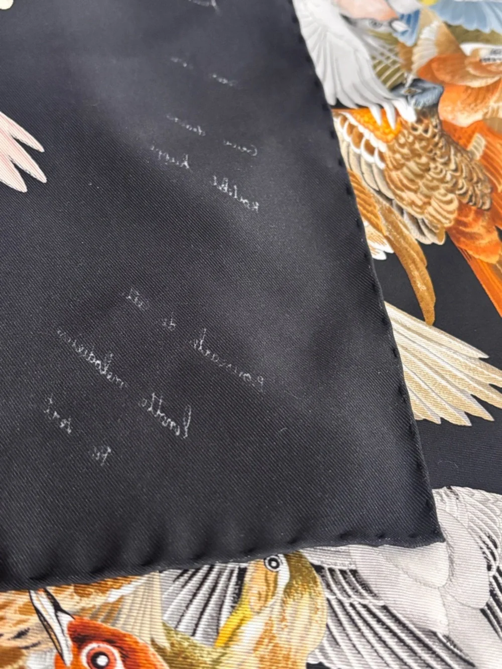 Hermès L'Intrus Silk Carré 90 Bird Scarf